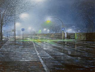 Celso Martinez Naves, Paso de peatones, 2018, OelLw, 100 x 130 cm